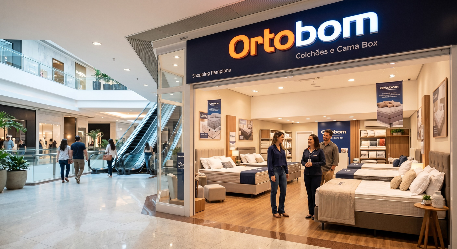 colchão ortobom shopping pamplona