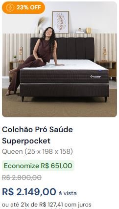 Promoção 6 superpocket queen dia das maes